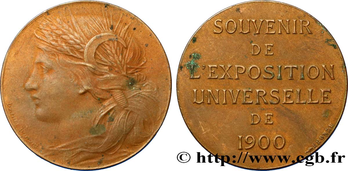 III REPUBLIC Médaille de Souvenir de l’Exposition universelle XF