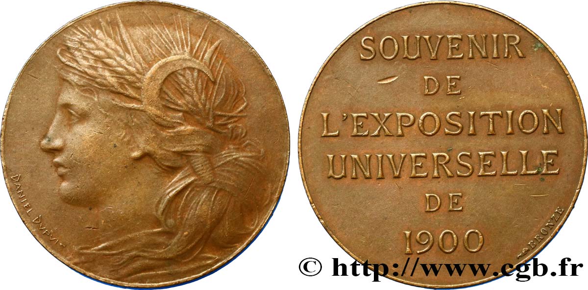 DRITTE FRANZOSISCHE REPUBLIK Médaille de Souvenir de l’Exposition universelle SS