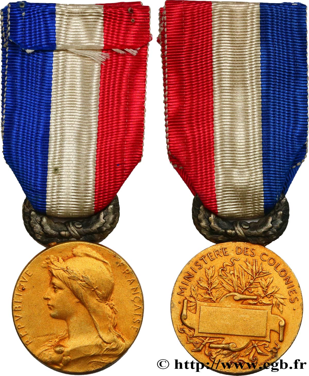 DRITTE FRANZOSISCHE REPUBLIK Médaille du ministère des colonies fVZ