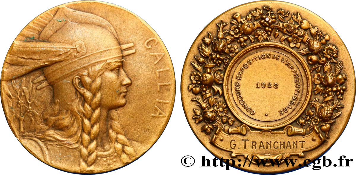 TERZA REPUBBLICA FRANCESE Médaille GALLIA, prix du conseil général du Nord q.SPL
