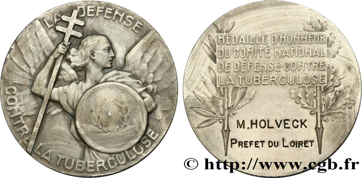 III REPUBLIC Médaille d’honneur, Comité national de défense contre la Tuberculose AU