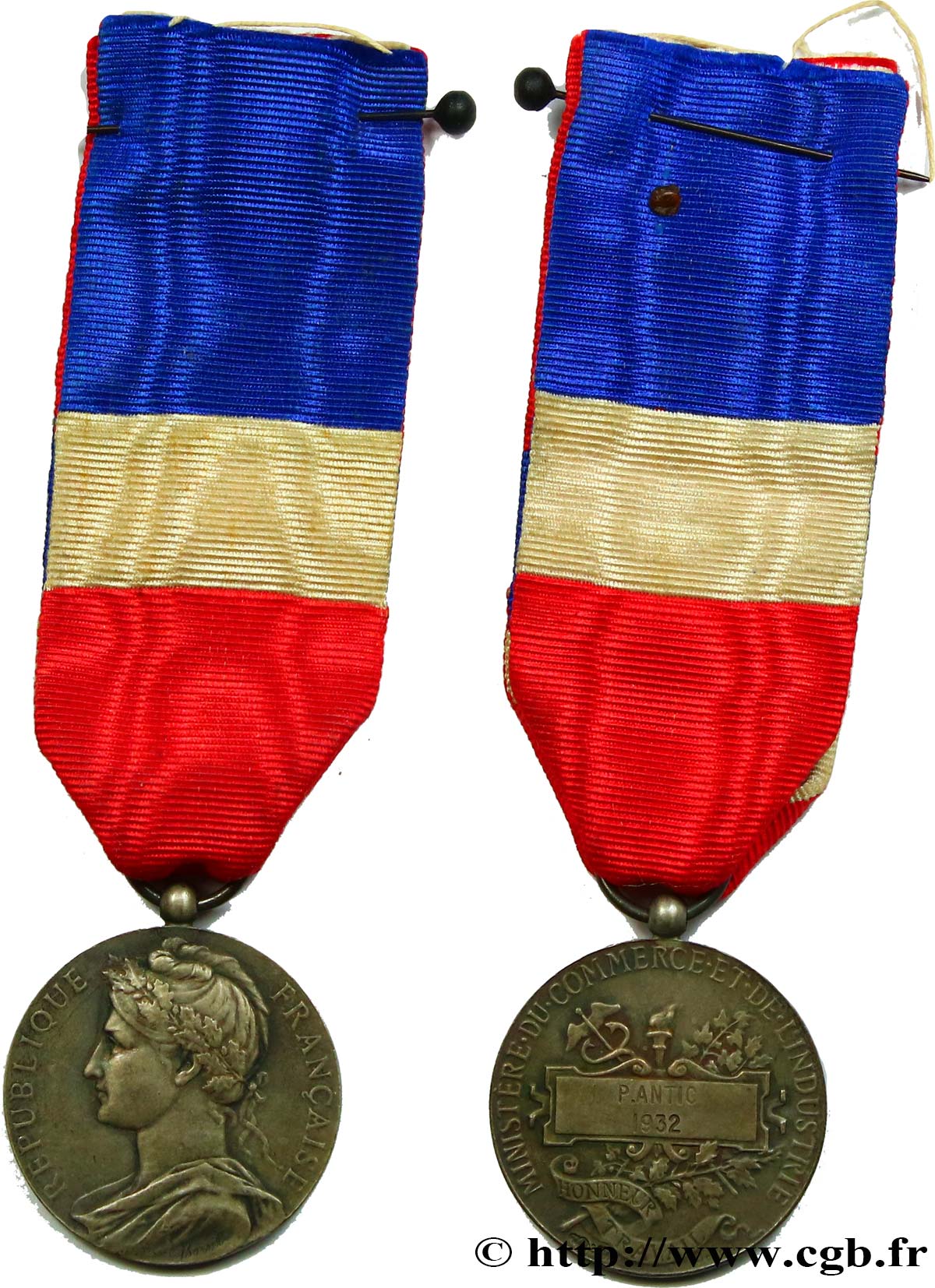 TROISIÈME RÉPUBLIQUE Médaille d’honneur du travail TTB