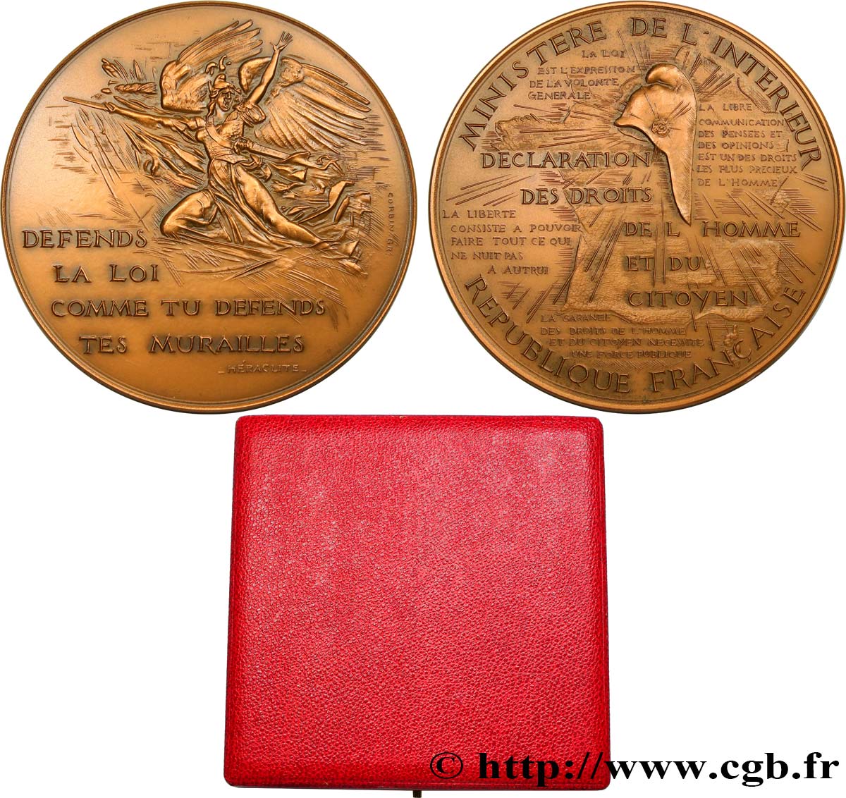 FUNFTE FRANZOSISCHE REPUBLIK Médaille des Droits de l’Homme et du Cityen VZ