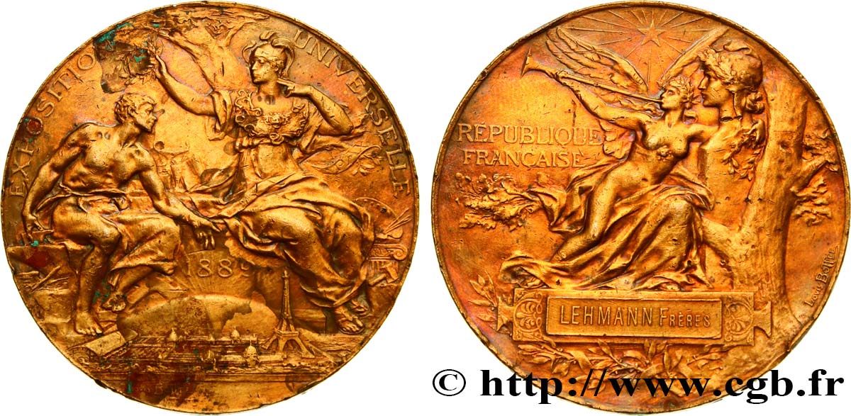 III REPUBLIC Médaille de l’Exposition Universelle XF