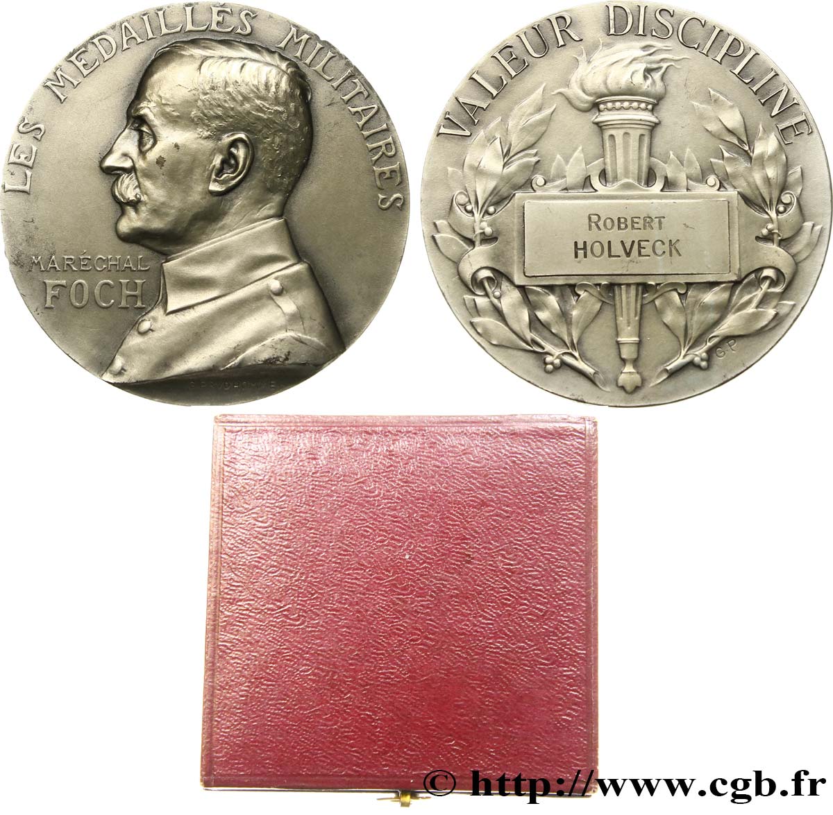 III REPUBLIC Médaille, Les médaillés militaires, Maréchal Foch AU