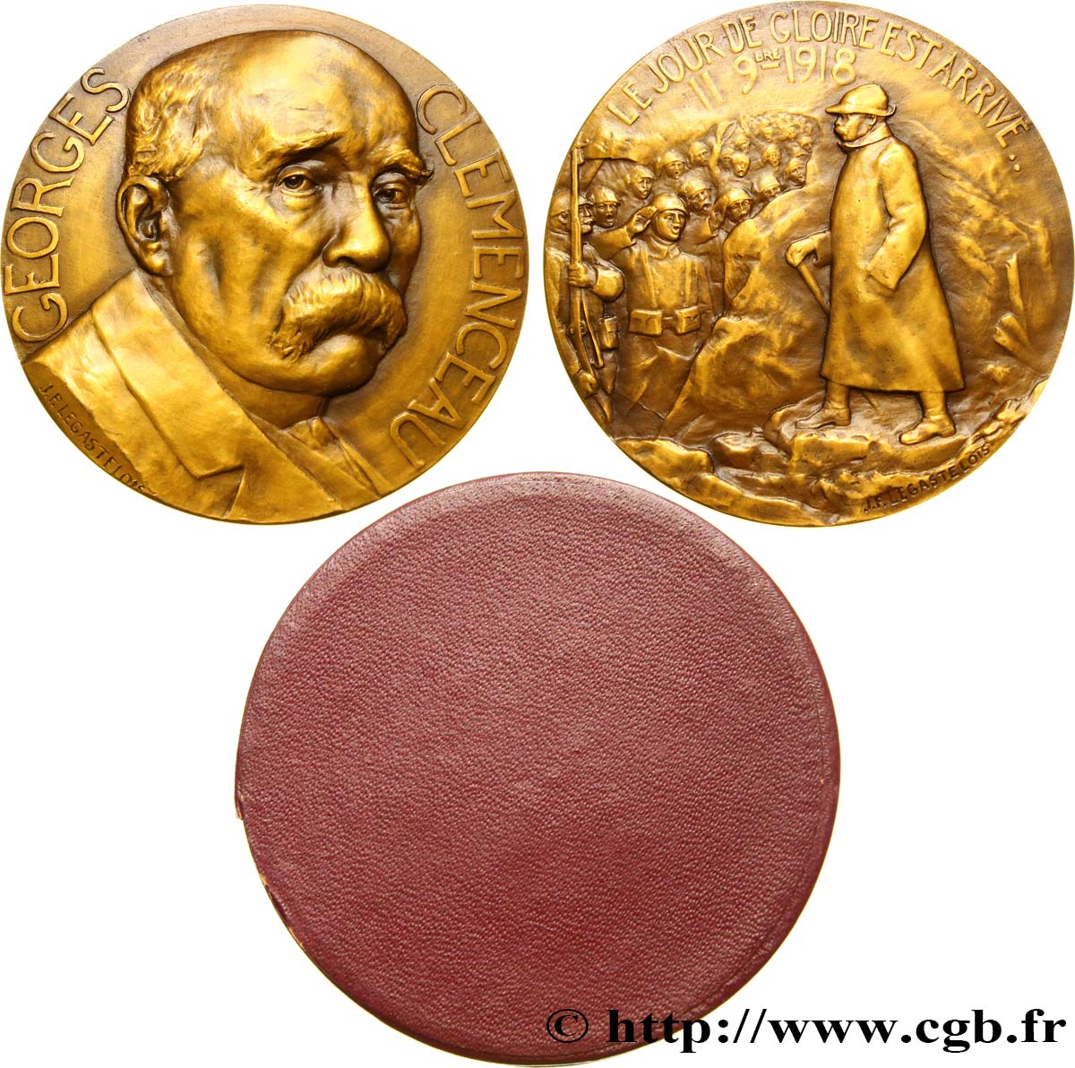III REPUBLIC Médaille, Georges Clémenceau AU