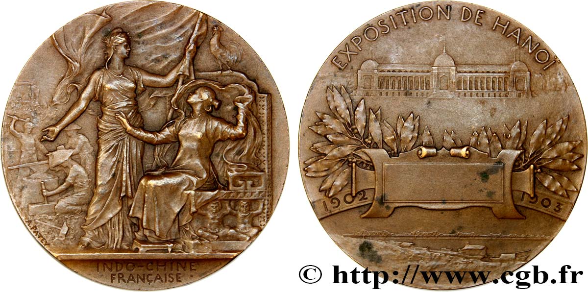 III REPUBLIC Médaille de l’Exposition de Hanoi XF