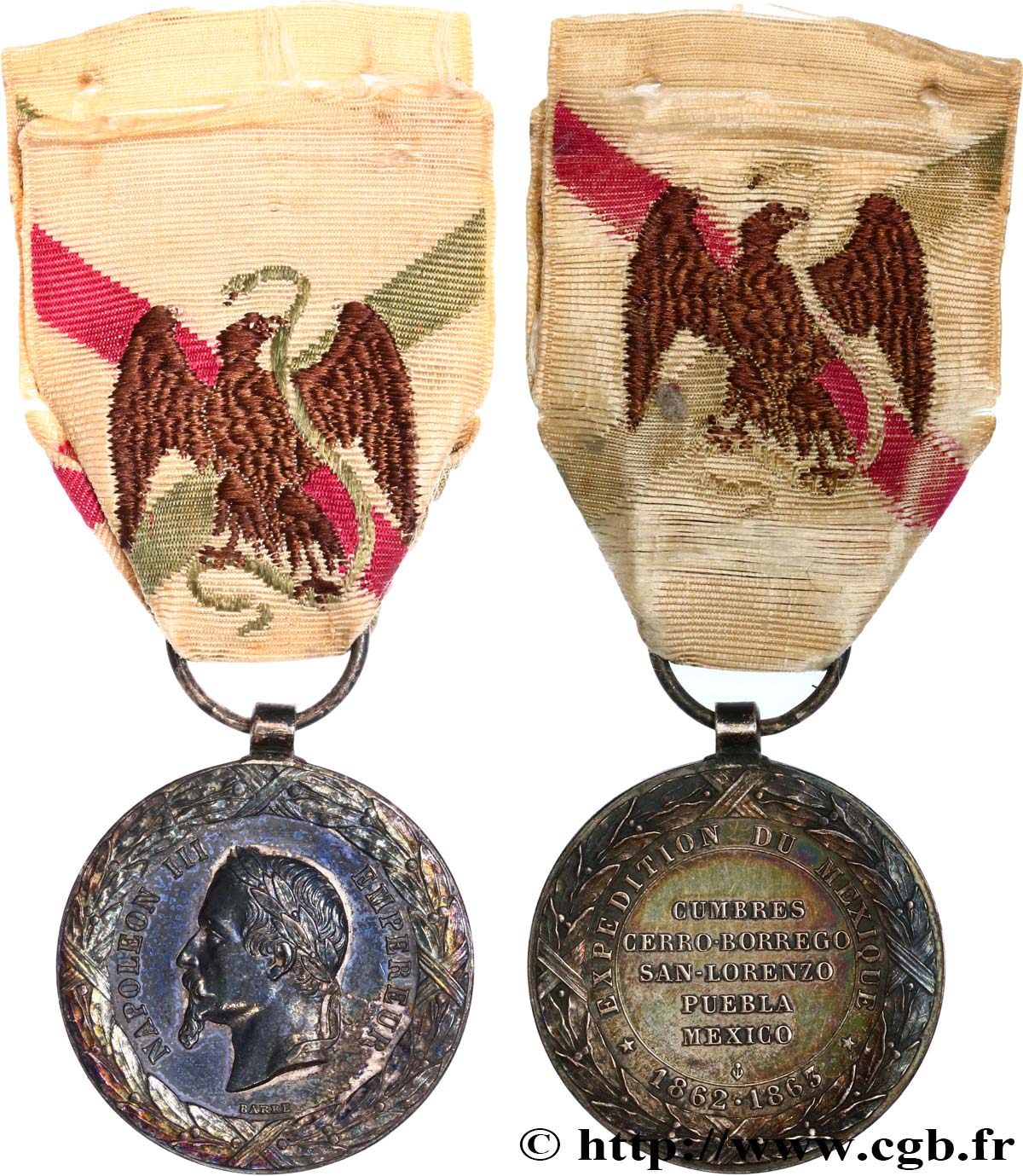SECOND EMPIRE Médaille de l’expédition du Mexique TTB