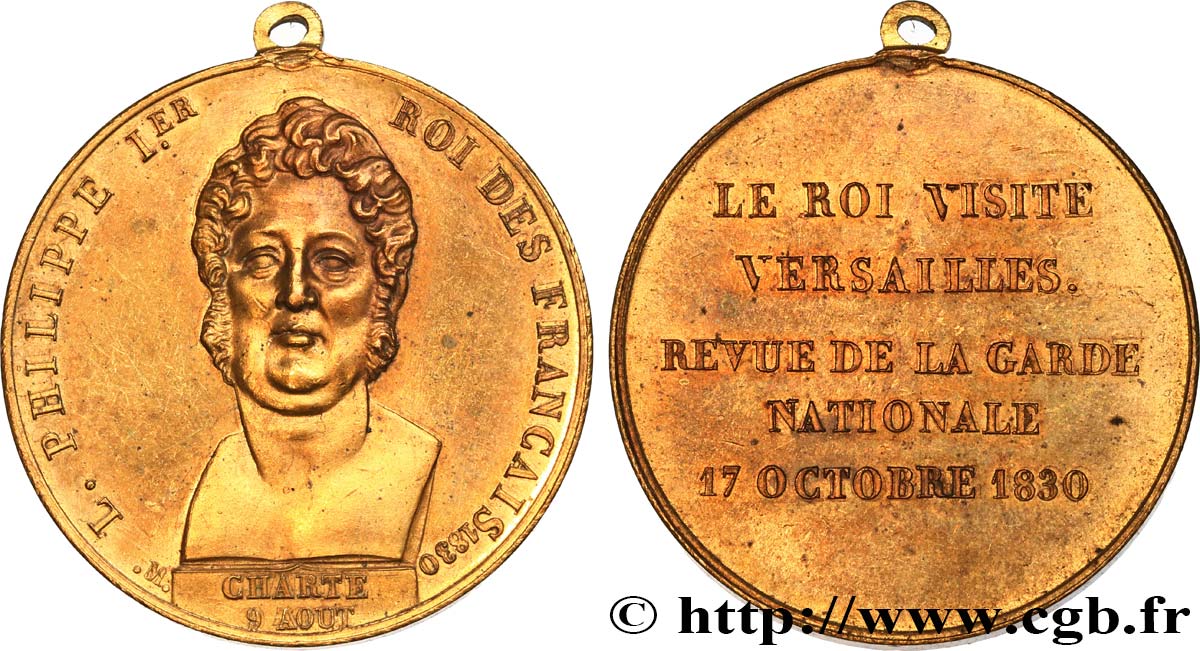 LOUIS-PHILIPPE Ier Médaillette pour la visite de Louis-Philippe à Versailles SUP