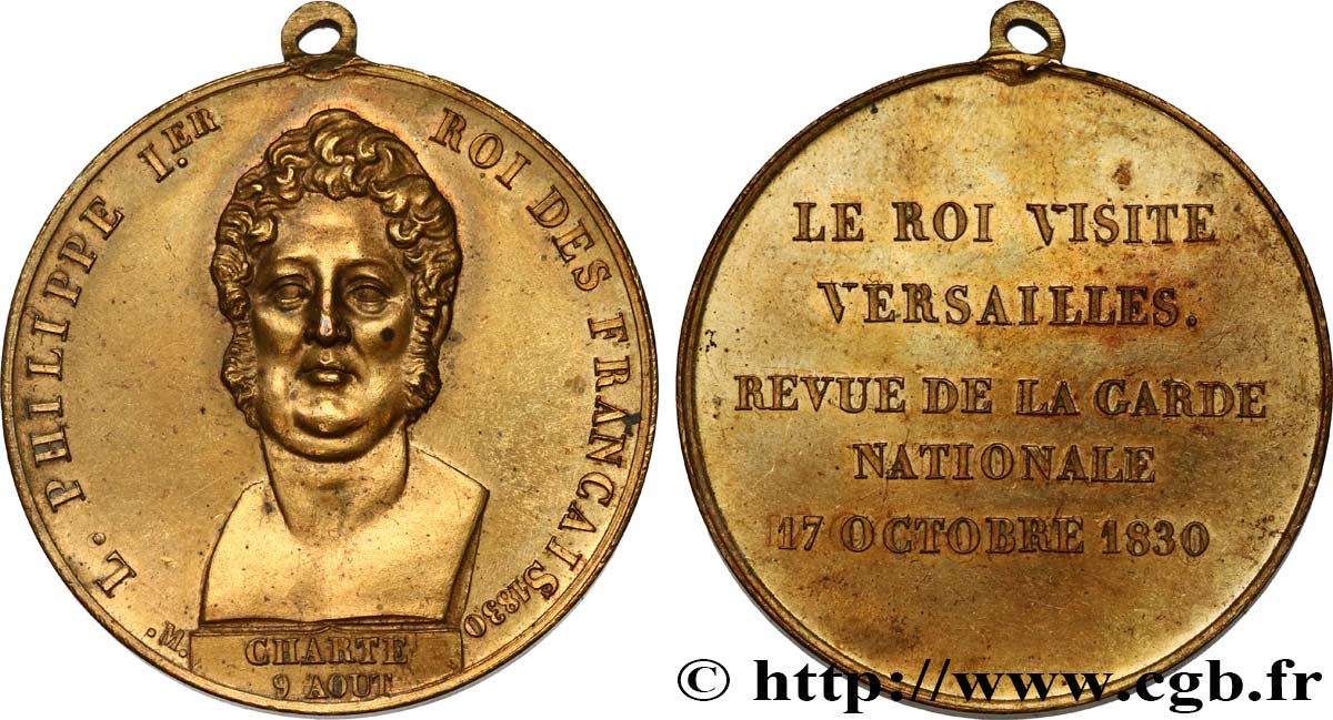 LUIS FELIPE I Médaillette pour la visite de Louis-Philippe à Versailles EBC