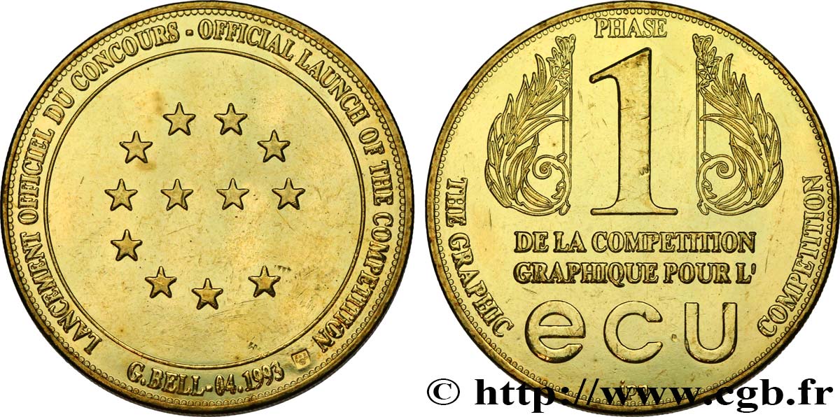 QUINTA REPUBBLICA FRANCESE Médaille pour le lancement du concours pour l’Écu  q.SPL