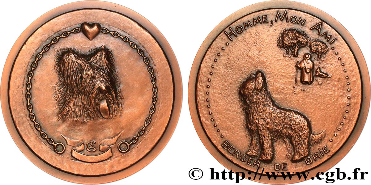 ANIMALS Médaille animalière - Berger de Brie AU