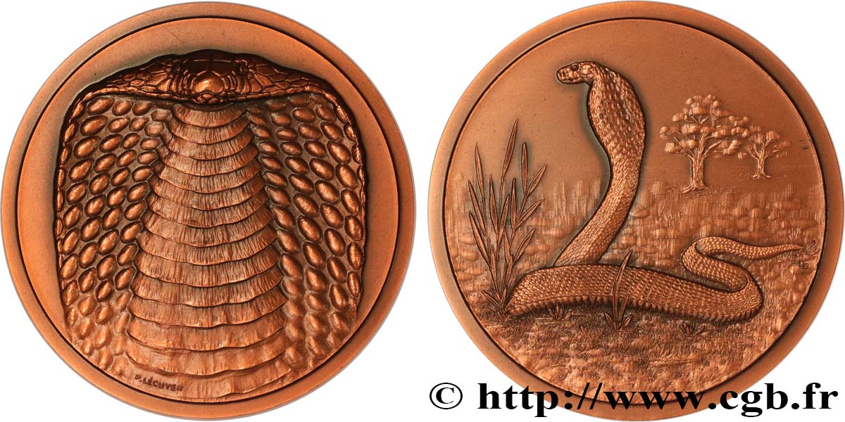 ANIMAUX Médaille animalière - Cobra indien SUP