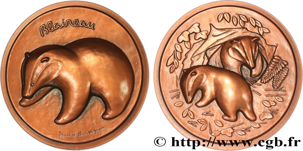ANIMALS Médaille animalière - Blaireau EBC