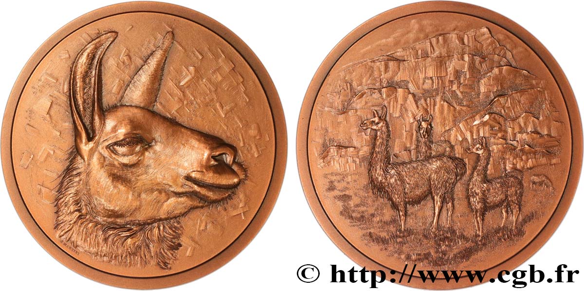 ANIMALS Médaille animalière - Lama EBC