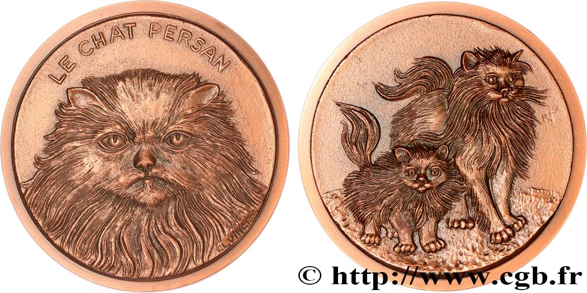 ANIMALS Médaille animalière - Chat Persan AU