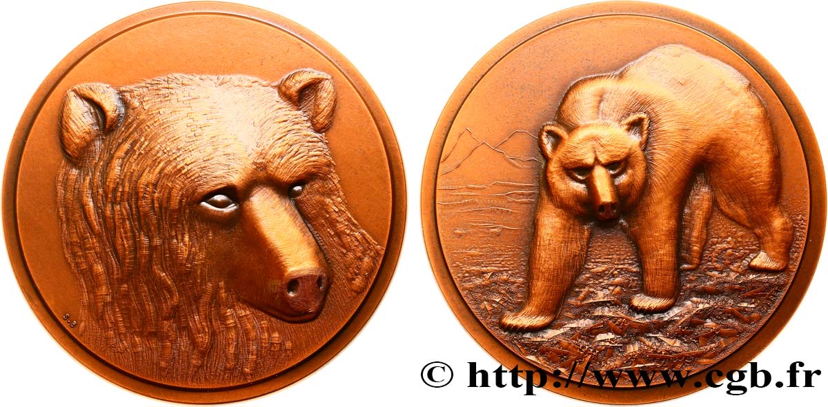 ANIMALS Médaille animalière - Ours Brun AU