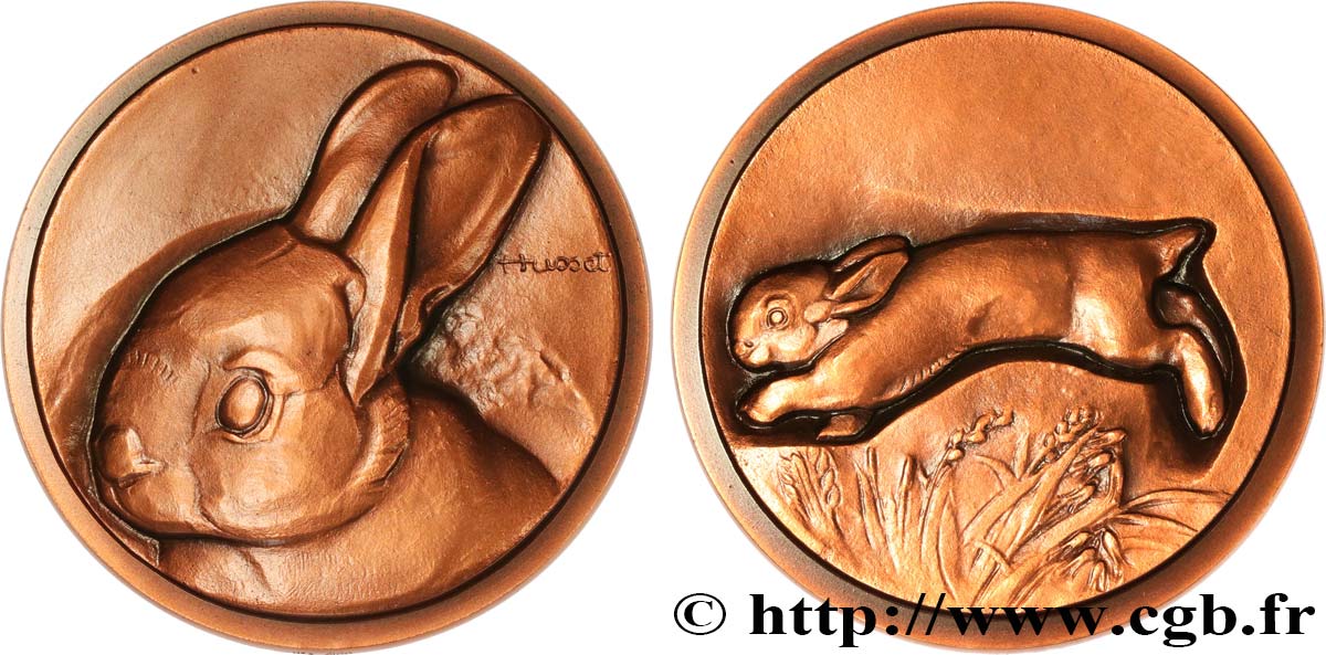 ANIMALS Médaille animalière - Lapin de Garenne EBC