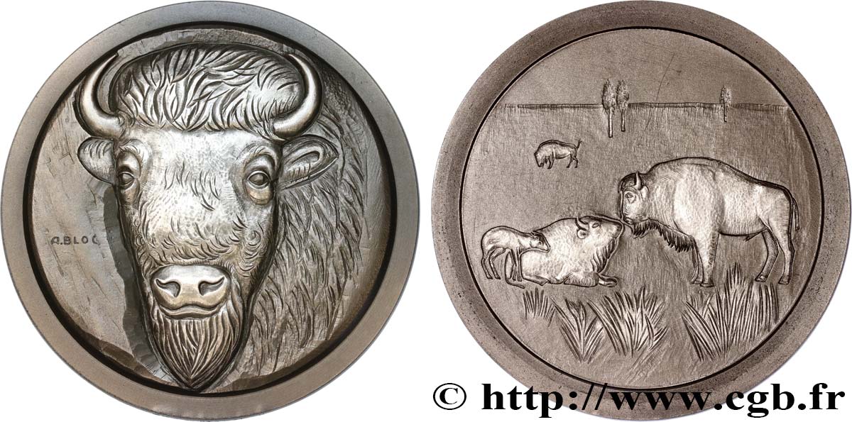 ANIMALS Médaille animalière - Bison AU