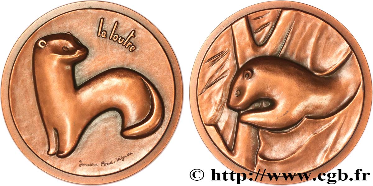 ANIMAUX Médaille animalière - Loutre SUP