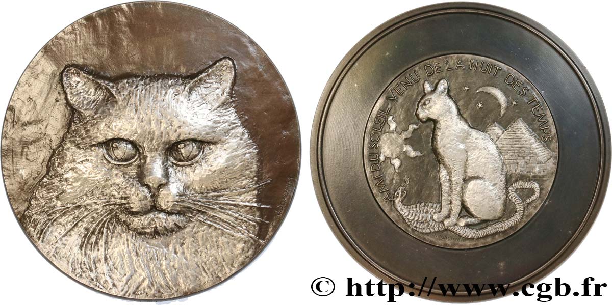 ANIMALS Médaille animalière - Chat EBC