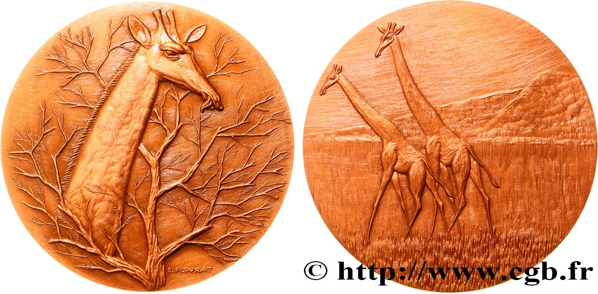 ANIMAUX Médaille animalière - Girafe SUP
