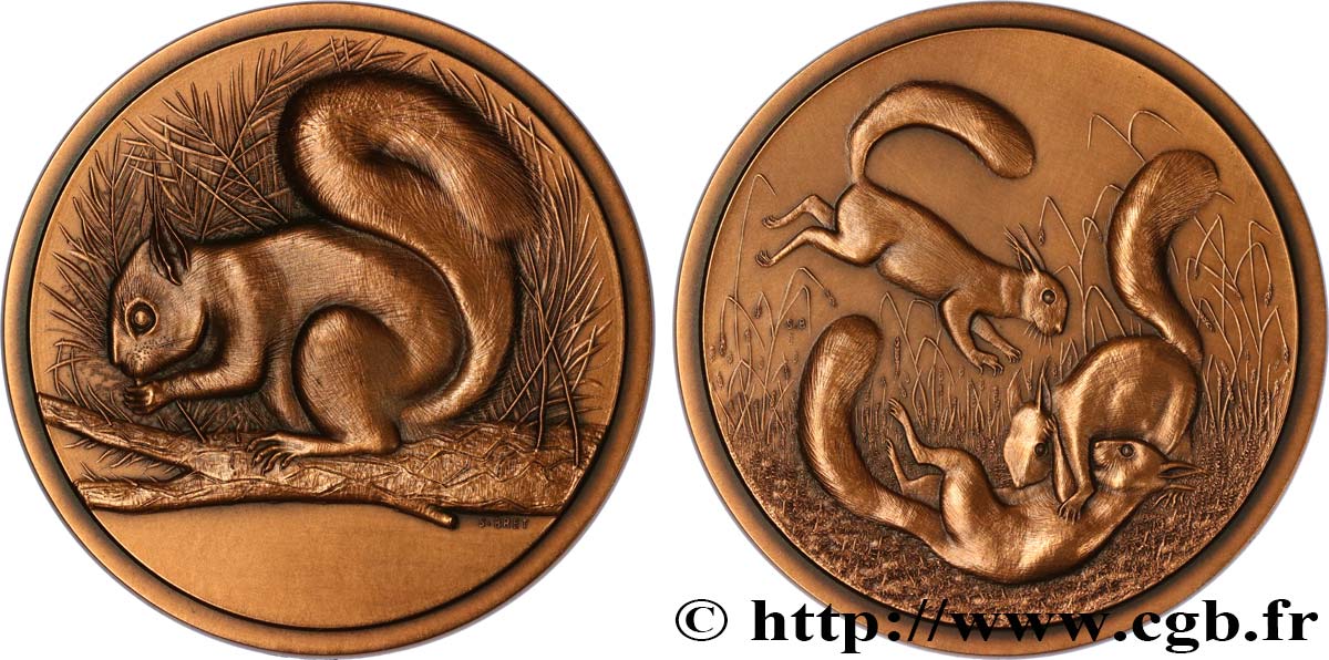 ANIMALS Médaille animalière - Écureuil d’Europe EBC