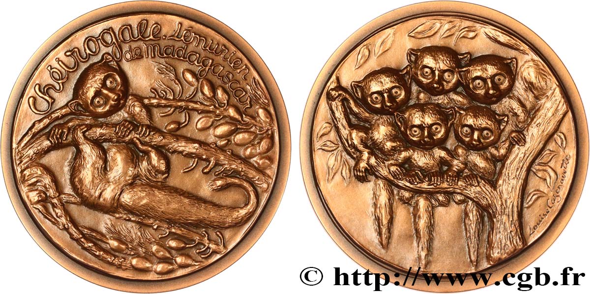 ANIMAUX Médaille animalière - Lémuriens de Madagascar SUP
