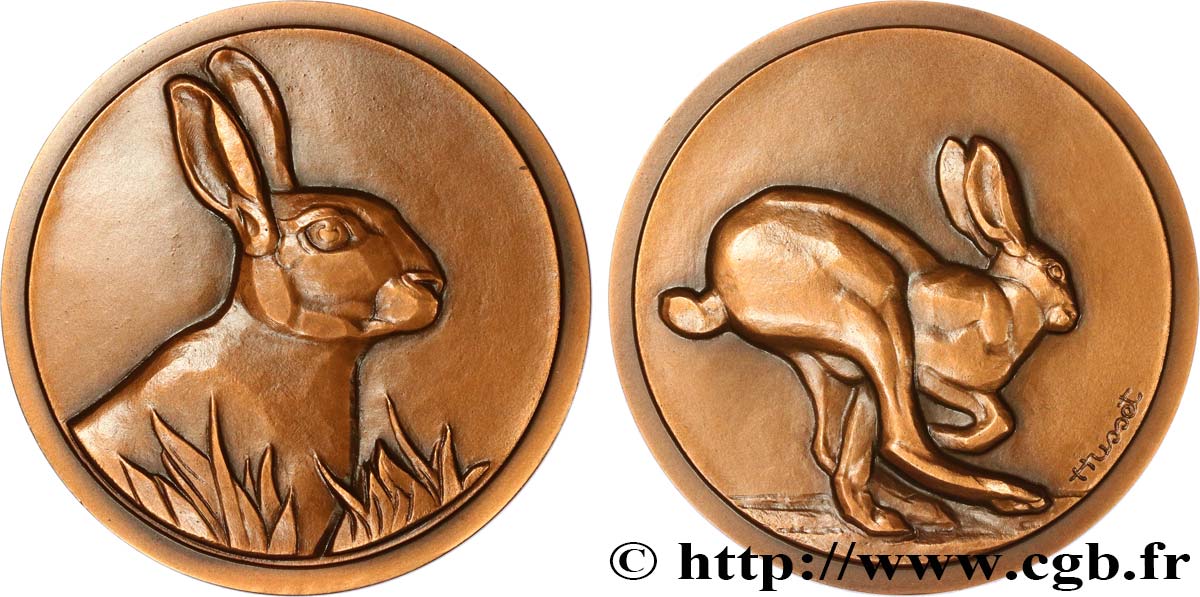 ANIMALS Médaille animalière - Lièvre EBC
