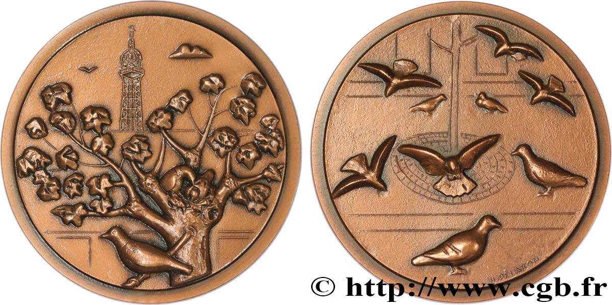 ANIMAUX Médaille animalière - Pigeon de Paris SUP