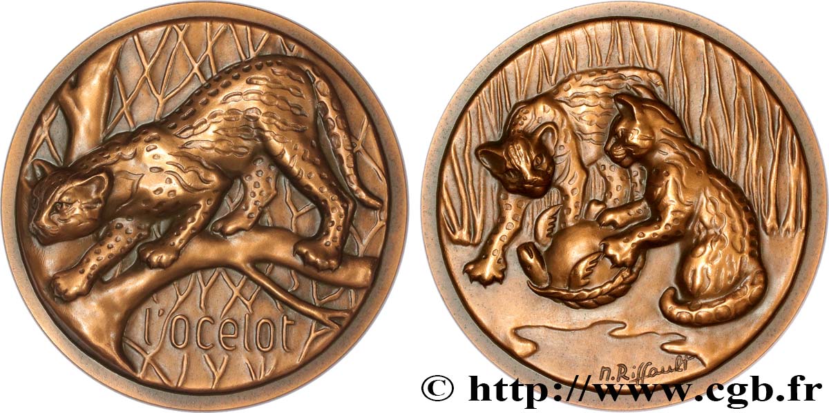 ANIMALS Médaille animalière - Ocelot VZ