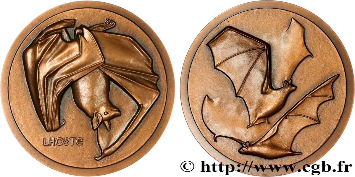 ANIMAUX Médaille animalière - Chauve souris SUP