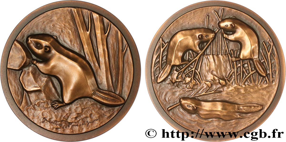 ANIMALS Médaille animalière - Castor AU