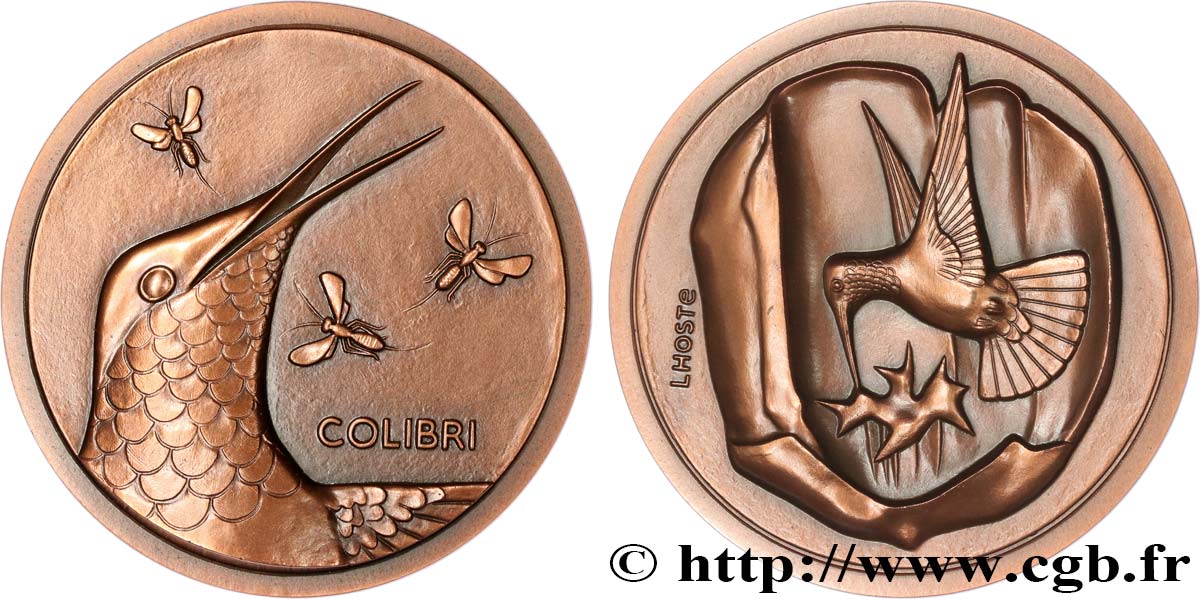 ANIMAUX Médaille animalière - Colibri SUP