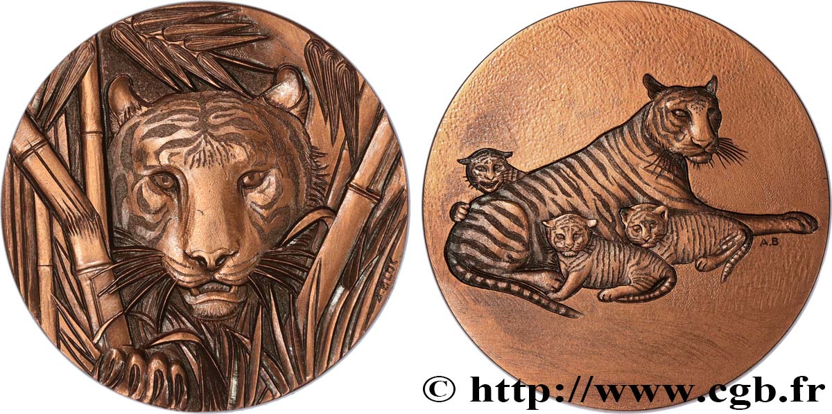ANIMAUX Médaille animalière - Tigre SUP
