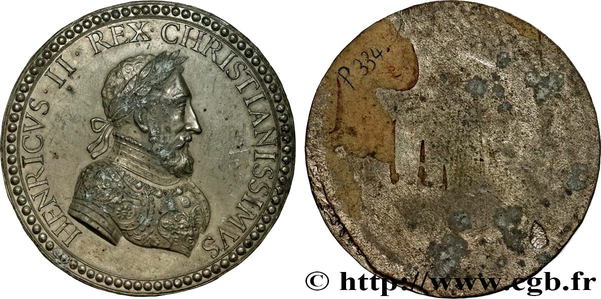 HENRI II Médaille d’Henri II - avers en plomb TTB+