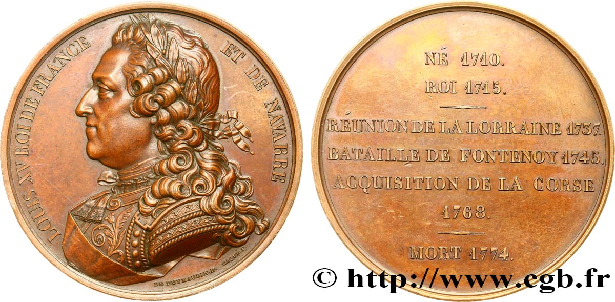 LOUIS-PHILIPPE Ier Médaille du roi Louis XV TTB+