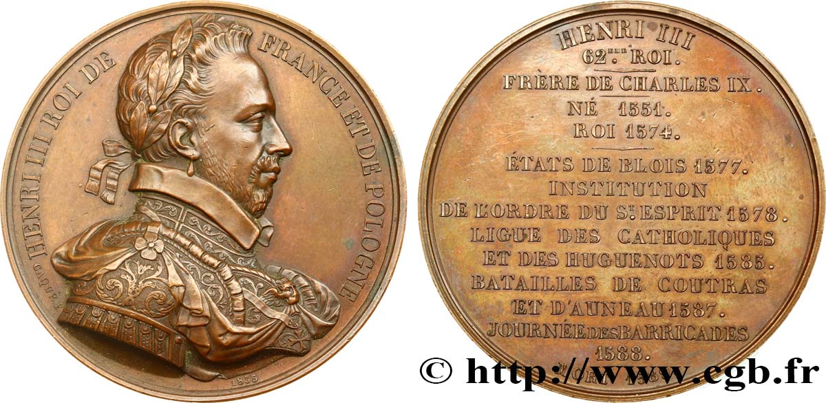 LUIGI FILIPPO I Médaille, Roi Henri III q.SPL