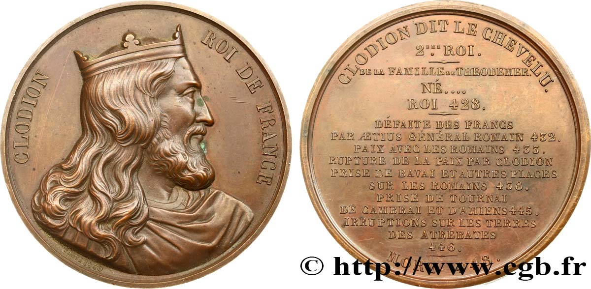 LOUIS-PHILIPPE Ier Médaille du roi Clodion le Chevelu TTB+
