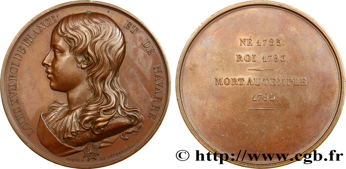 LOUIS-PHILIPPE Ier Médaille du roi Louis XVII TTB+