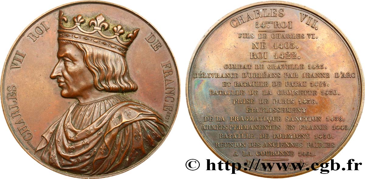 LOUIS-PHILIPPE Ier Médaille du roi Charles VII TTB+