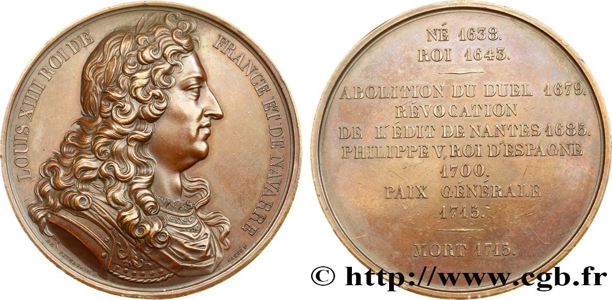 LUIS FELIPE I Médaille du roi Louis XIV MBC+