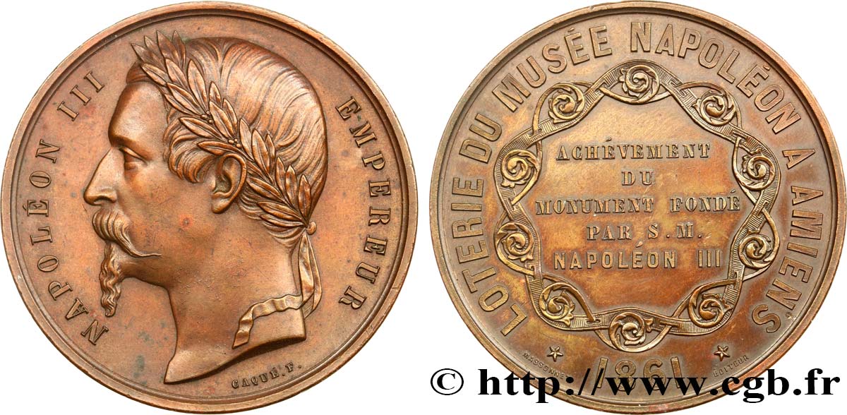 SECOND EMPIRE Médaille, Loterie du Musée Napoléon  TTB+