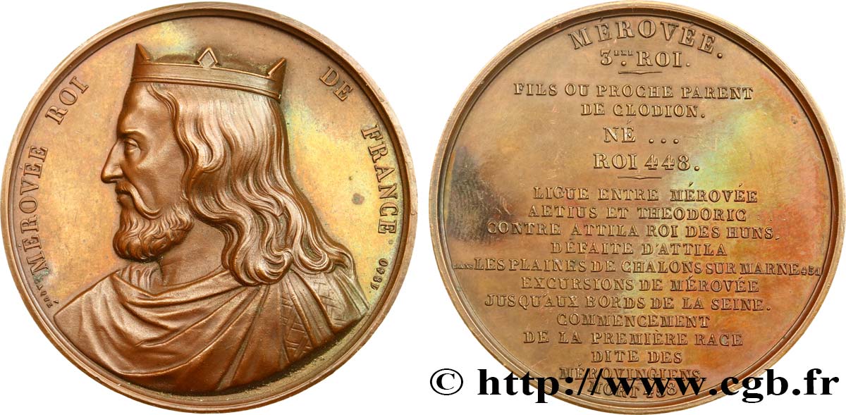 LOUIS-PHILIPPE I Médaille du roi Mérovée AU