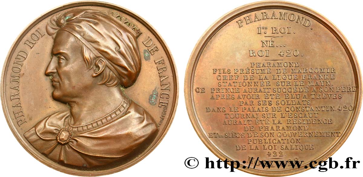 LOUIS-PHILIPPE Ier Médaille du roi Pharamond TTB+