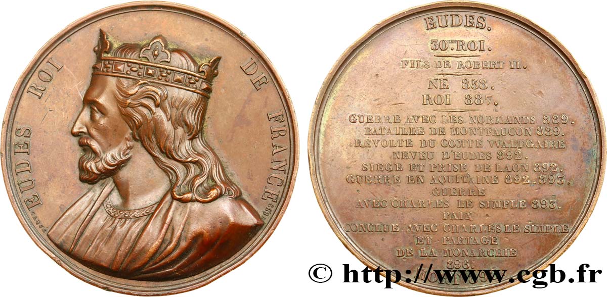 LUIGI FILIPPO I Médaille du roi Eudes q.SPL