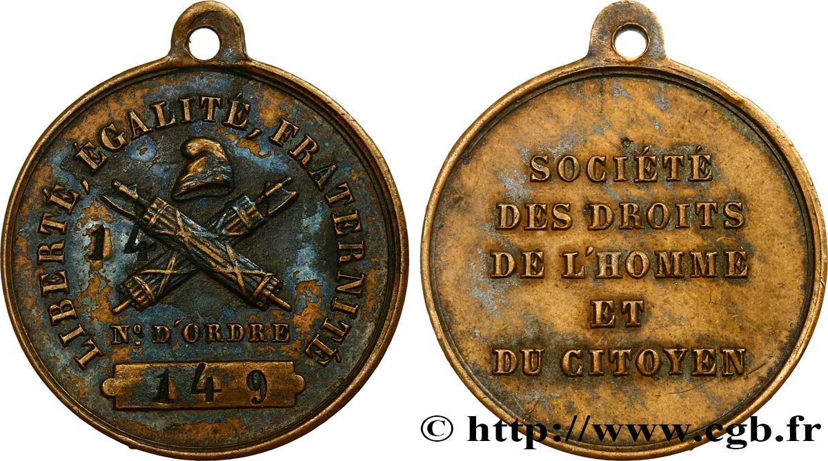 SECOND REPUBLIC Médaille historique des clubs XF