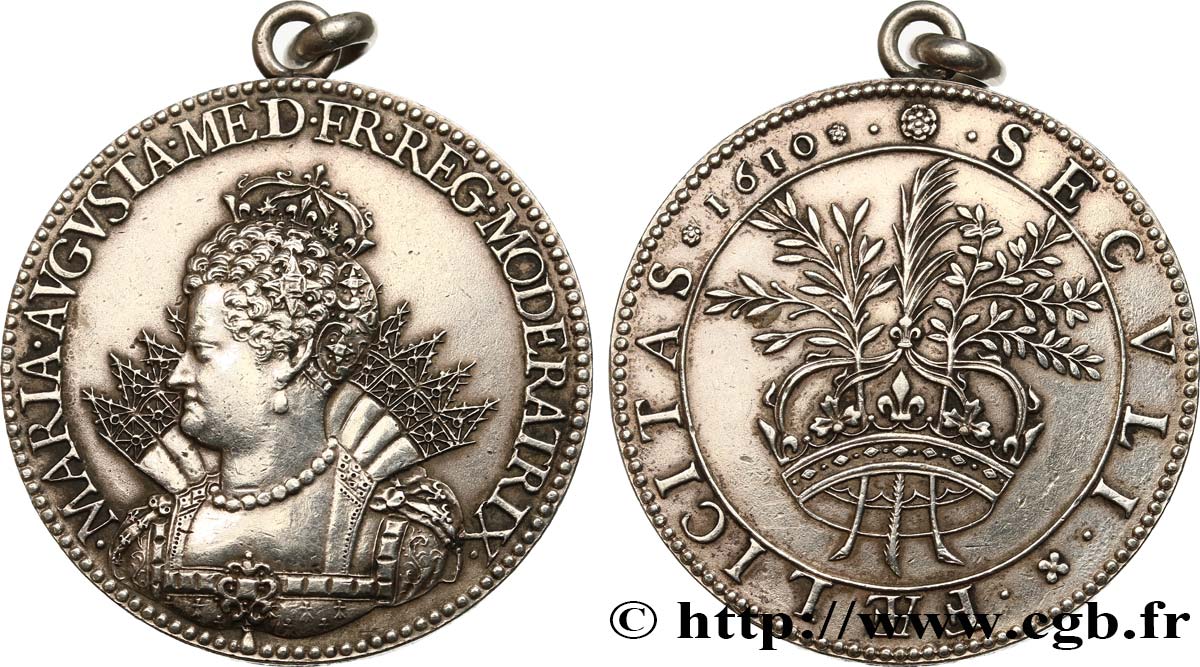 MARIE DE MÉDICIS Médaille du sacre de Marie de Médicis, frappe moderne AU