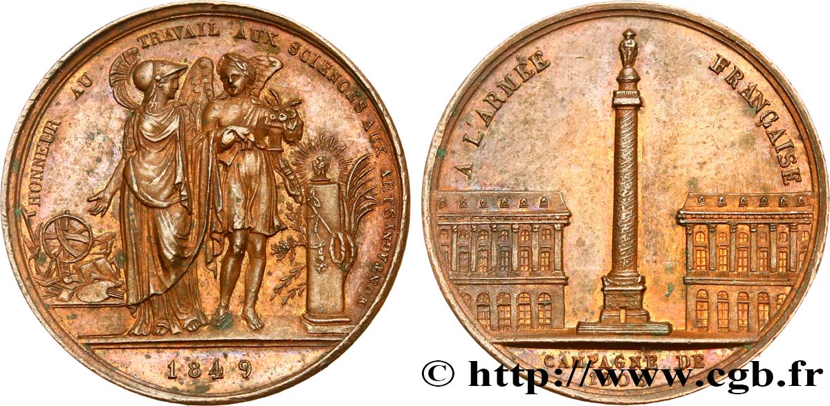 DEUXIÈME RÉPUBLIQUE Médaille commémorative de la campagne de 1805 AU