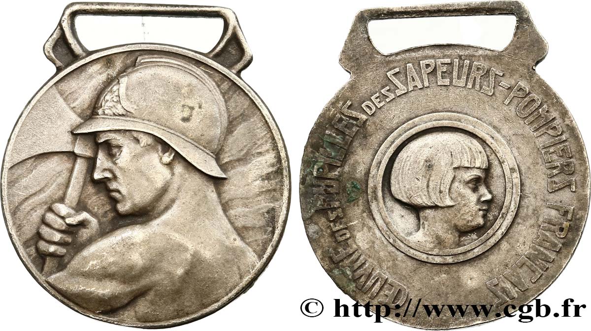 III REPUBLIC Médaille, pupilles des sapeurs-pompiers XF